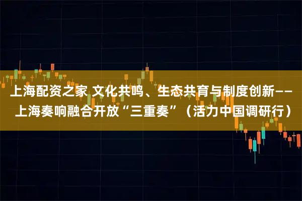 上海配资之家 文化共鸣、生态共育与制度创新—— 上海奏响融合开放“三重奏”（活力中国调研行）